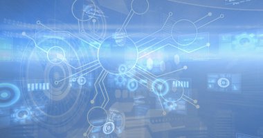 Tarama alanından geçen istatistiklerin resmi. global business, finans, data işleme ve dijital arayüz kavramı dijital olarak oluşturuldu.