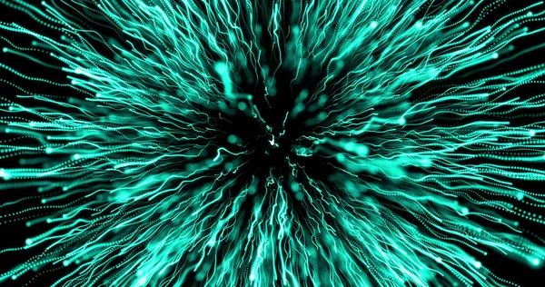 Siyah Arka Planda Patlayan Yeşil Işığın Dijital Görüntüsü Soyut Doku — Stok fotoğraf