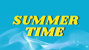 Hareket eden şekiller üzerine yazılan yazı animasyonu. Soyut arkaplan ve dijital olarak oluşturulan kutlama konsepti.