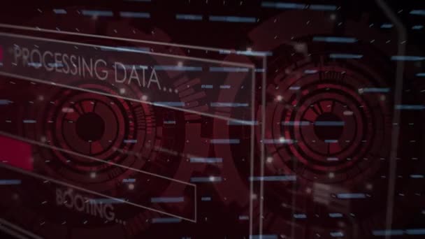 Animation Scope Scanning Data Processing Graph Global Business Computing Digital — Stock videók