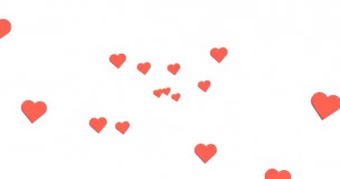 Oğlu beyaz arka planda, kalpleri olan farklı eşcinsel çiftlerin animasyonu. Aile ve evlat edinme kavramı dijital olarak oluşturulmuş video.