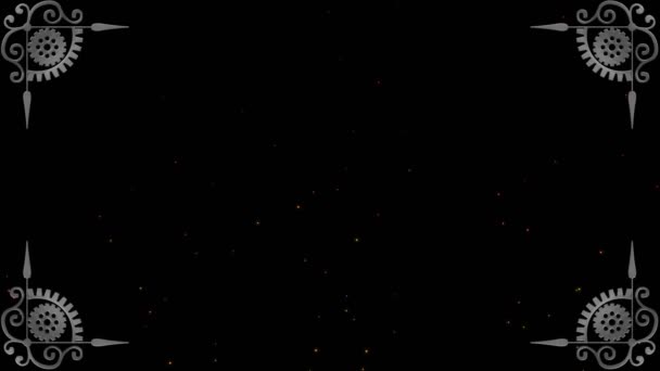 Karanlık Arkaplandaki Süslemeler Üzerinden Merhaba Metninin Canlandırması Dünya Merhaba Günü — Stok video