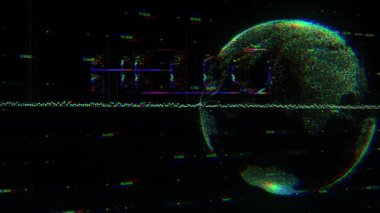 Animation of hello text over globe on dark background. World hello day concept digitally generated video.
