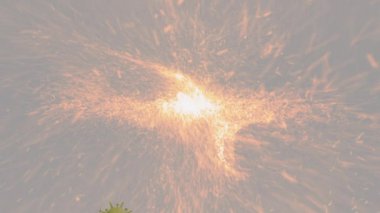 Beyaz arka planda virüs hücrelerinin canlandırılması. Küresel tıp ve dijital arayüz kavramı dijital olarak oluşturulmuş video.