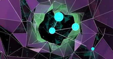 Siyah arkaplan üzerinde medya simgeleri ve şekillerinin canlandırılması. Sosyal medya ve dijital arayüz kavramı dijital olarak oluşturulmuş video.