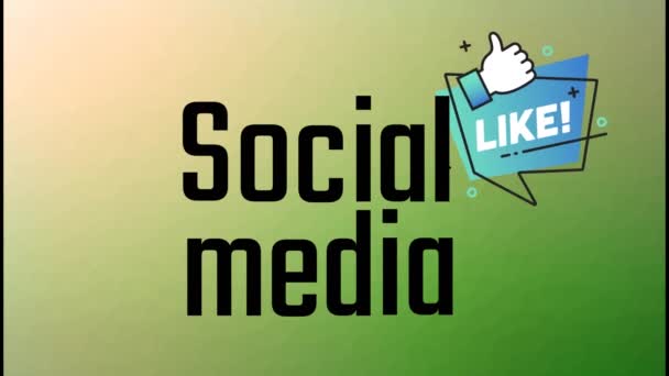 Animation Media Icons Social Media Icons Green Background Social Media — Stockvideo