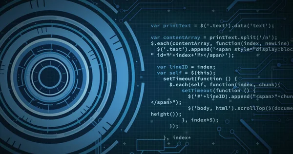 Image Scope Scanning Computer Circuit Board Data Processing Global Connections — Foto Stock