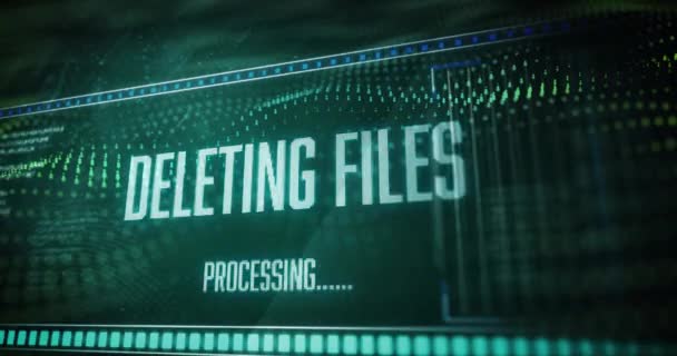 Анимация Обработки Данных Черном Фоне Глобальный Бизнес Цифровой Интерфейс Концепции — стоковое видео
