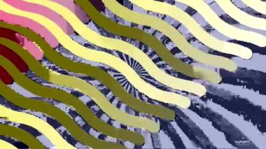 Arka planda hareket eden pembe-mavi ışık izlerinin animasyonu. Desen, soyut, renk ve hareket konsepti dijital olarak oluşturulmuş video.