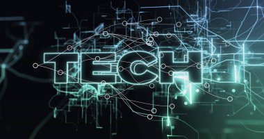 Kapsam taraması ve hat çizgileri şapka ve şapka üzerinde işleniyor. Dijital arayüz teknolojisi ve ağ konsepti dijital olarak oluşturuldu.