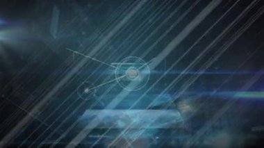 Hareket eden ekranlar üzerinden bağlantı ağının animasyonu. küresel bağlantılar, veri işleme ve teknoloji konsepti dijital olarak oluşturulmuş video.