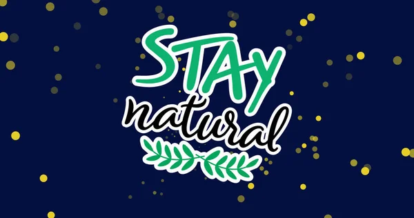 Image Stay Natural Text Blue Background Global Ecology Digital Interface — ストック写真