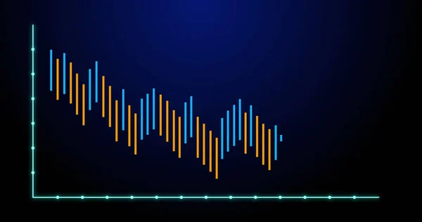 Image Financial Graph Navy Background Math Statistics Finance Economy Technology — Φωτογραφία Αρχείου