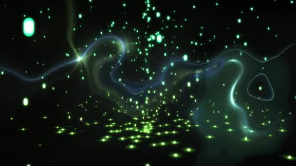 Animazione Particelle Luminose Luce Bianca Luce Liquida Che Galleggiano Sfondo — Video Stock