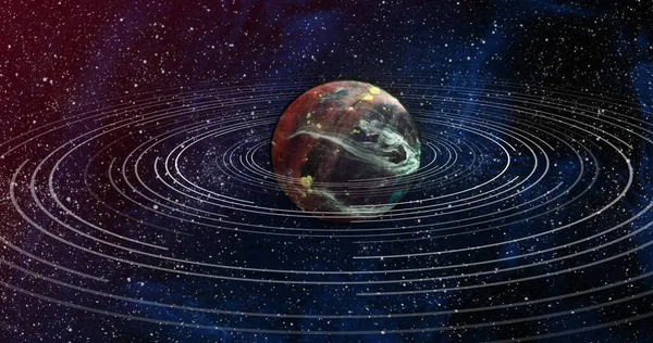 Obraz Brązowej Planety Kosmosie Koncepcja Eksploracji Astronomicznej Kosmosu Wszechświata Kosmosu — Zdjęcie stockowe