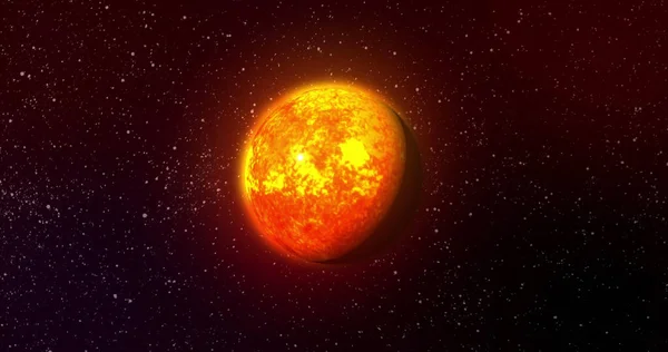 Зображення Помаранчевої Планети Чорному Просторі Концепція Астрономії Космосу Всесвіту Дослідження — стокове фото