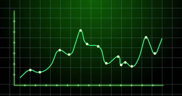 Image Financial Graph Green Background Math Statistics Finance Economy Technology — 스톡 사진