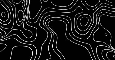 Image of white isyhypses moving on black background. Colour, shapes, movement and abstraction concept digitally generated image.