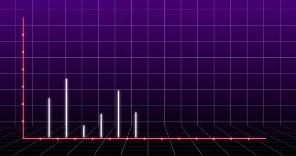 Image Financial Graph Violet Background Math Statistics Finance Economy Technology — ストック写真