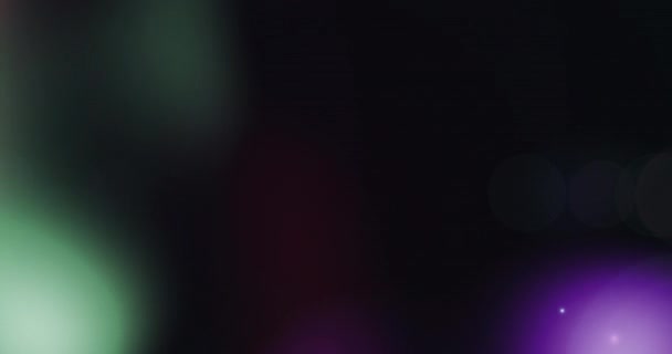 Animation Glowing Lights Spots Purple Background Light Movement Concept Digitally – Stock-video