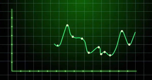 Finansal Grafiğin Yeşil Arka Plan Üzerindeki Resmi Matematik Istatistik Finans — Stok fotoğraf