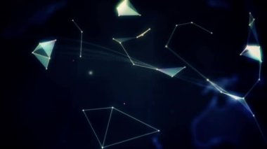 Bağlantılar ve dünya ağının animasyonu. küresel bağlantılar, teknoloji ve dijital arayüz konsepti dijital olarak oluşturulmuş video.