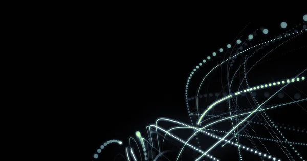 Image Light Trails Black Background Abstract Background Digital Interface Concept — стоковое фото