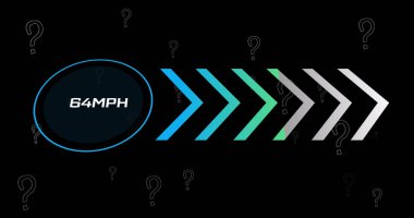 Siyah arkaplanda soru işareti simgeleri üzerinde veri işleme resmi. Küresel teknoloji, bilgisayar ve dijital arayüz kavramı dijital olarak oluşturulmuş görüntü.