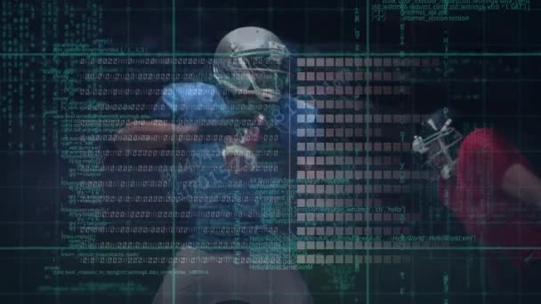 Animation Data Processing American Football Players Global Sports Digital Interface — Video