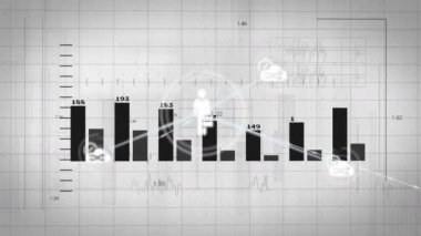 Üzüm ve gri arka plandaki veri üzerindeki bağlantıların animasyonu. Dijital olarak oluşturulan küresel bağlantılar, finans, ekonomi ve teknoloji konsepti.