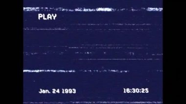 Donanma video kasetindeki arızanın animasyonu. Dijital arayüz, veri işleme ve teknoloji konsepti dijital olarak oluşturulmuş video.