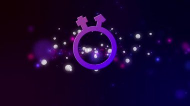 Animation of non binary symbol and dots over black background. Lgbt, sexual minority and gay pride concept digitally generated video.