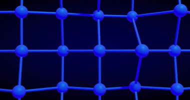 Siyah arkaplan üzerindeki bağlantı ağının resmi. Küresel bağlantılar, veri işleme ve dijital arayüz konsepti dijital olarak oluşturulmuş resim.