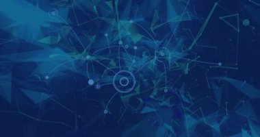 Donanma geçmişindeki şekillerin ve bağlantıların animasyonu. Ağ, bağlantılar ve teknoloji konsepti dijital olarak oluşturulmuş video.