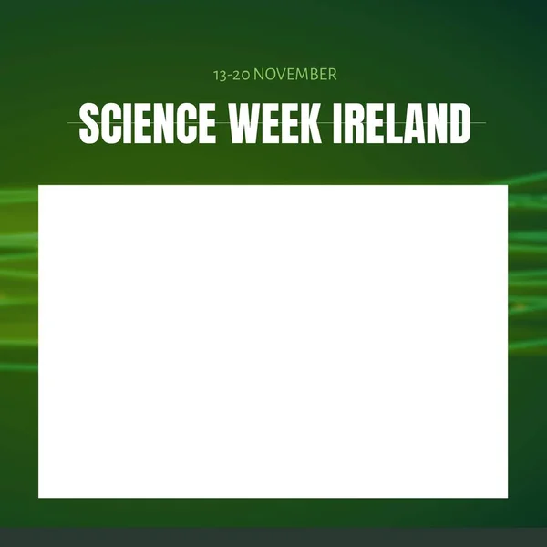 Композиція Наукового Тижня Ірландського Тексту Над Порожньою Карткою Копіювальним Простором — стокове фото