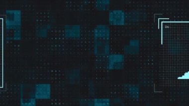 Dijital ortamda değişen kullanıcı fotoğraflarının animasyonu. Sosyal medya, ağ, iletişim ve veri güvenliği konsepti dijital olarak oluşturulmuş video.