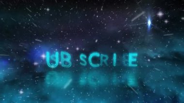 Donanma geçmişinde yanıp sönen noktalar üzerinden abonelik animasyonu. İletişim, sosyal medya ve teknoloji konsepti dijital olarak oluşturulmuş video.