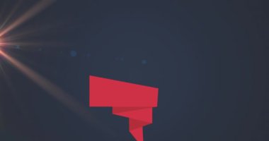 Kırmızı yıldızların animasyonu ve siyah arkaplanda Özgürlük Heykeli. Amerikan vatanseverliği, özgürlük, bağımsızlık ve semboller dijital olarak üretilmiş video konsepti. Kırmızı yıldızların animasyonu ve istatistikleri