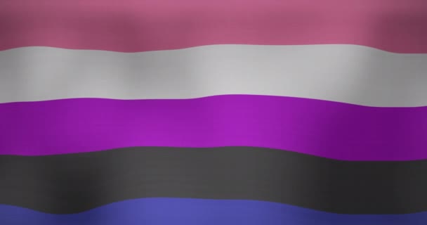 Animation Hearts Floating Striped Flag Lgbt Sexual Minority Gay Pride — Stockvideo