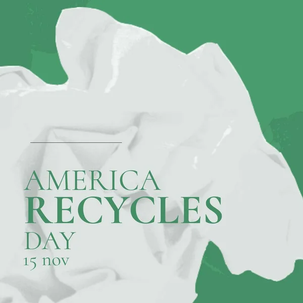 Composition America Recycles Day Text Cloth America Recycles Day Celebration — Photo