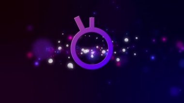 Animation of bisexual symbol on black background. Lgbt, sexual minority and gay pride concept digitally generated video.