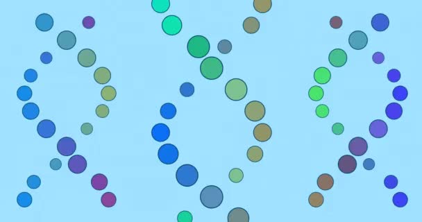 Animation Medical Data Processing Processor Socket Blue Background Global Medicine — Video