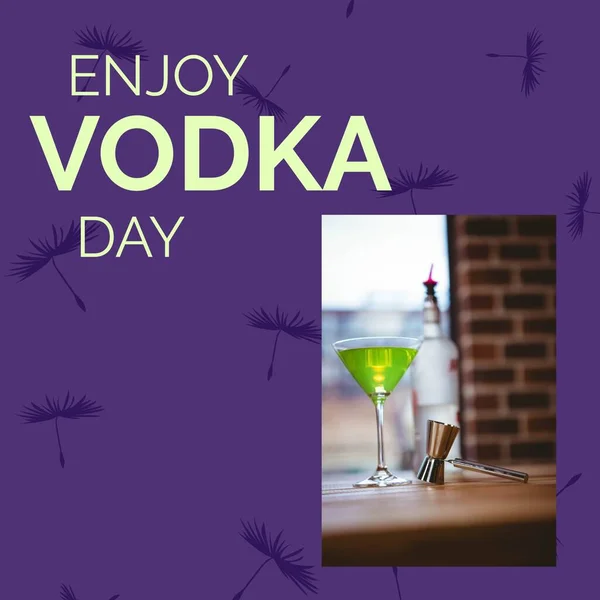 Composition Vodka Day Text Drink Vodka Day Celebration Concept Digitally — 图库照片