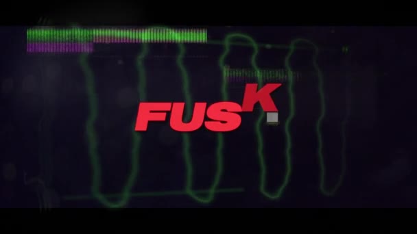 Animation Funk Text Moving Shapes Social Media Digital Interface Concept — Stock videók