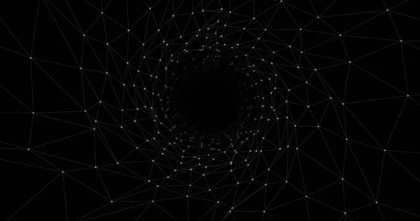 Image Digital Tunnel Black Background Abstract Background Digital Interface Concept — Fotografia de Stock