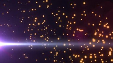 Siyah arkaplandaki ışık noktalarının canlandırması. soyut arkaplan ve dijital arayüz kavramı dijital olarak oluşturulmuş video.