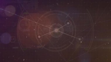 Arkaplandaki bağlantı ağlarının küreselleşmesi. Küresel bilim ağları teknolojisi ve bağlantılar konsepti dijital olarak oluşturulmuş video.