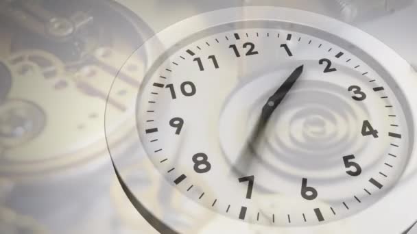 Animation Clock Moving Clock Mechanism Time Passing Clocks Mechanic Watchmaking — Video