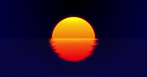 Animation Sun Water Black Background Abstract Background Colour Movement Concept — Stockvideo