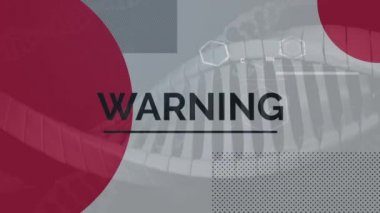 Animation of monkey pox over dna and shapes. Monkey pox, health and pandemic concept digitally generated video.